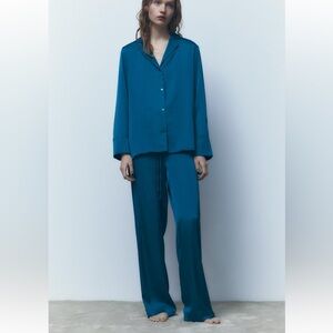 NWT Zara Silk Pajamas Set